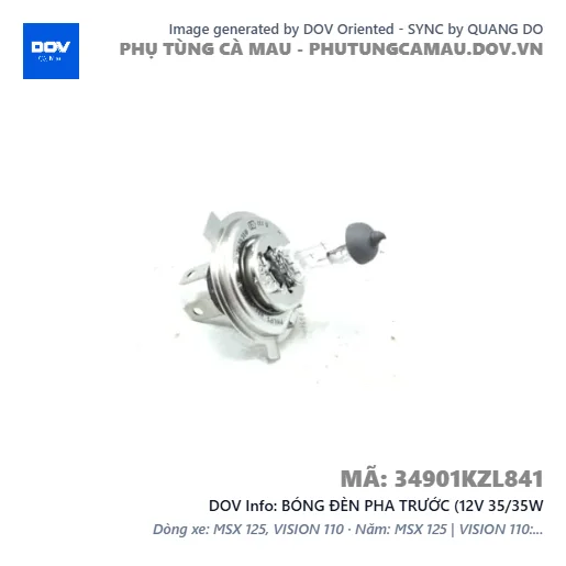BÓNG ĐÈN PHA TRƯỚC (12V 35/35W  — 34901KZL841
