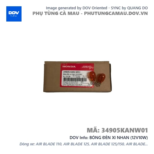 BÓNG ĐÈN XI NHAN (12V10W)  — 34905KANW01
