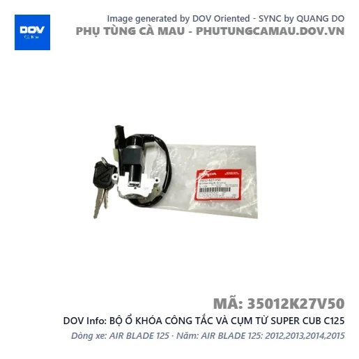 BỘ Ổ KHÓA CÔNG TẮC VÀ CỤM TỪ SUPER CUB C125 — 35012K27V50