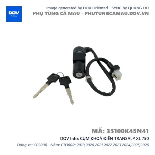 CỤM KHOÁ ĐIỆN TRANSALP XL 750 — 35100K45N41
