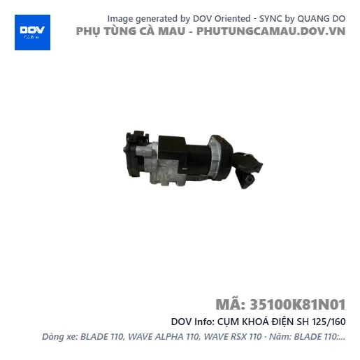 CỤM KHOÁ ĐIỆN SH 125/160 — 35100K81N01