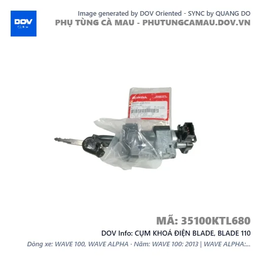 CỤM KHOÁ ĐIỆN BLADE, BLADE 110 — 35100KTL680