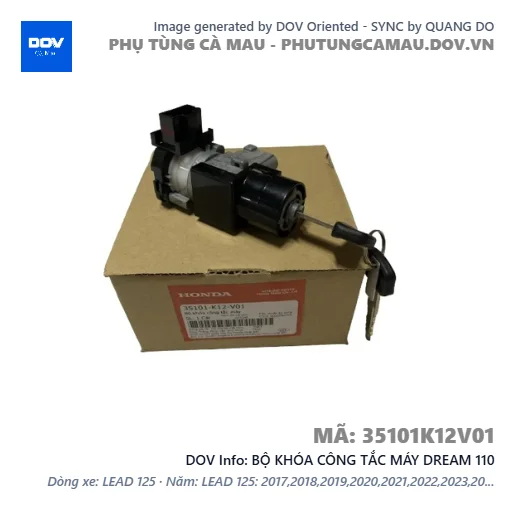 BỘ KHÓA CÔNG TẮC MÁY DREAM 110 — 35101K12V01