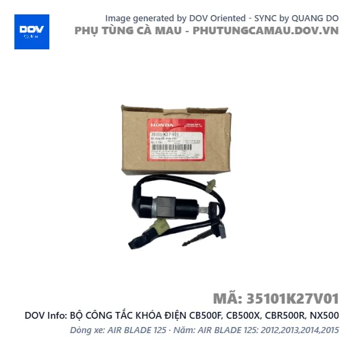 BỘ CÔNG TẮC KHÓA ĐIỆN CB500F, CB500X, CBR500R, NX500 — 35101K27V01