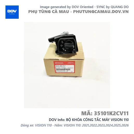 BỘ KHÓA CÔNG TẮC MÁY VISION 110 — 35101K2CV11
