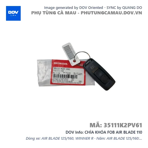 CHÌA KHÓA FOB AIR BLADE 110 — 35111K2PV61