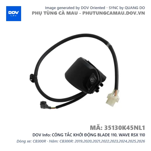 CÔNG TẮC KHỞI ĐỘNG BLADE 110, WAVE RSX 110 — 35130K45NL1