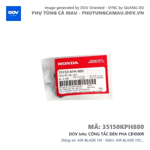 CÔNG TẮC ĐÈN PHA CB1000R — 35150KPH880