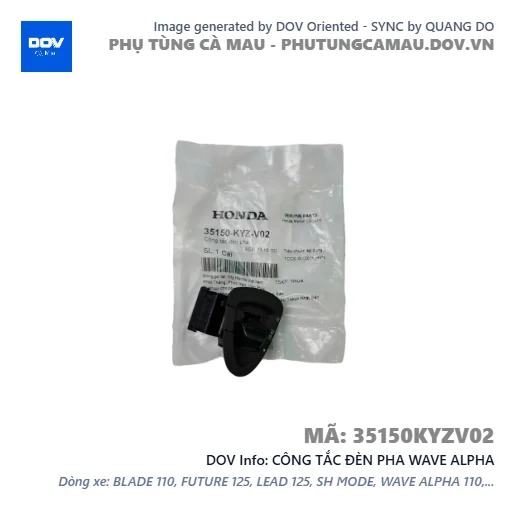 CÔNG TẮC ĐÈN PHA WAVE ALPHA — 35150KYZV02