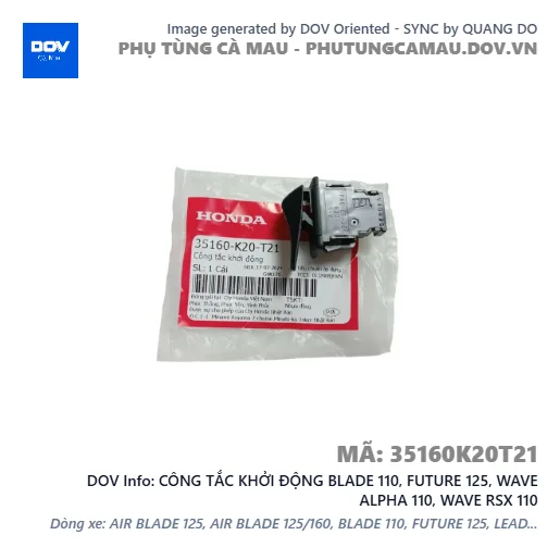 CÔNG TẮC KHỞI ĐỘNG BLADE 110, FUTURE 125, WAVE ALPHA 110, WAVE RSX 110 — 35160K20T21