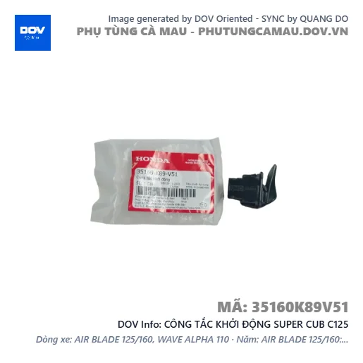 CÔNG TẮC KHỞI ĐỘNG SUPER CUB C125 — 35160K89V51