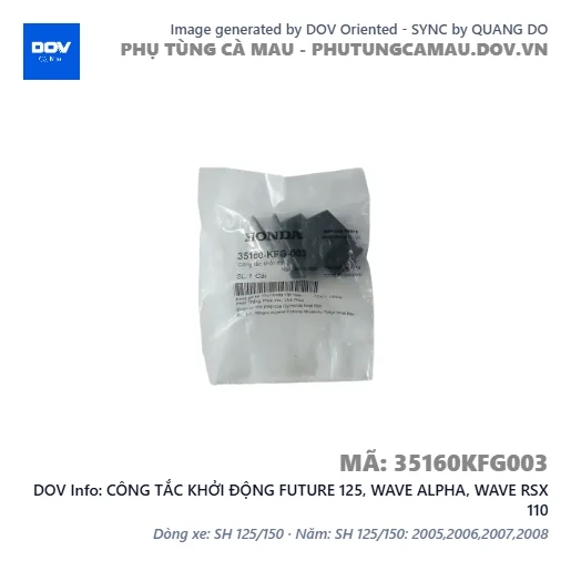 CÔNG TẮC KHỞI ĐỘNG FUTURE 125, WAVE ALPHA, WAVE RSX 110 — 35160KFG003