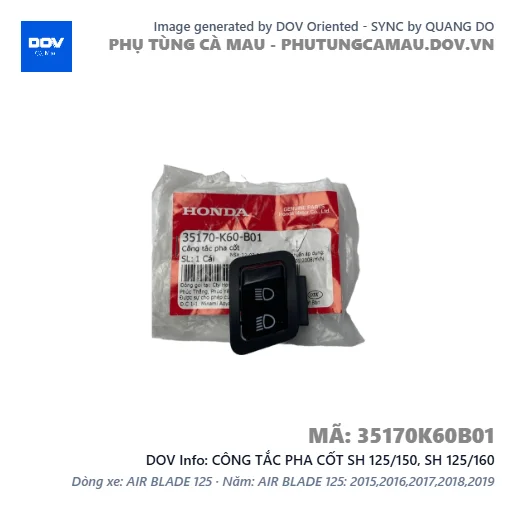 CÔNG TẮC PHA CỐT SH 125/150, SH 125/160 — 35170K60B01
