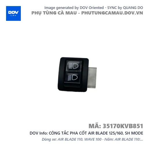 CÔNG TẮC PHA CỐT AIR BLADE 125/160, SH MODE — 35170KVB851
