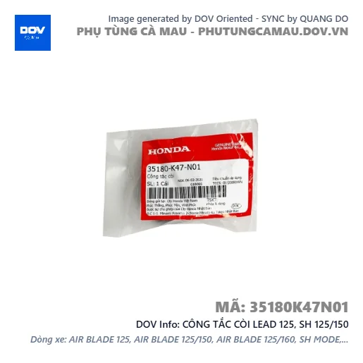 CÔNG TẮC CÒI LEAD 125, SH 125/150 — 35180K47N01