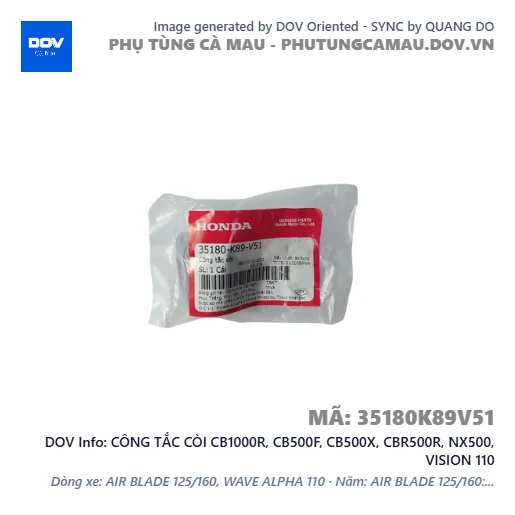 CÔNG TẮC CÒI CB1000R, CB500F, CB500X, CBR500R, NX500, VISION 110 — 35180K89V51