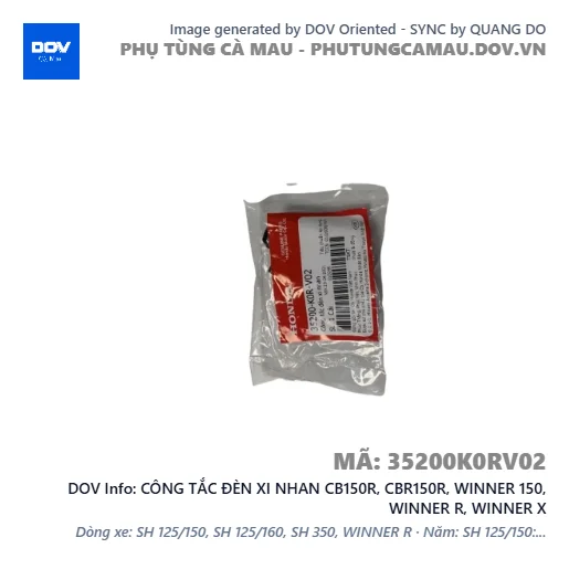 CÔNG TẮC ĐÈN XI NHAN CB150R, CBR150R, WINNER 150, WINNER R, WINNER X — 35200K0RV02
