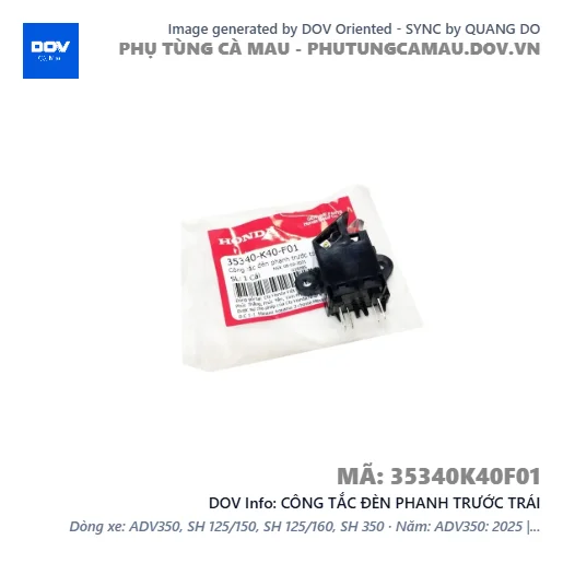 CÔNG TẮC ĐÈN PHANH TRƯỚC TRÁI — 35340K40F01
