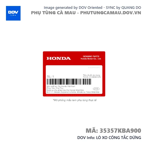 LÒ XO CÔNG TẮC DỪNG  — 35357KBA900
