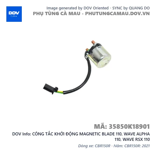CÔNG TẮC KHỞI ĐỘNG MAGNETIC BLADE 110, WAVE ALPHA 110, WAVE RSX 110 — 35850K18901