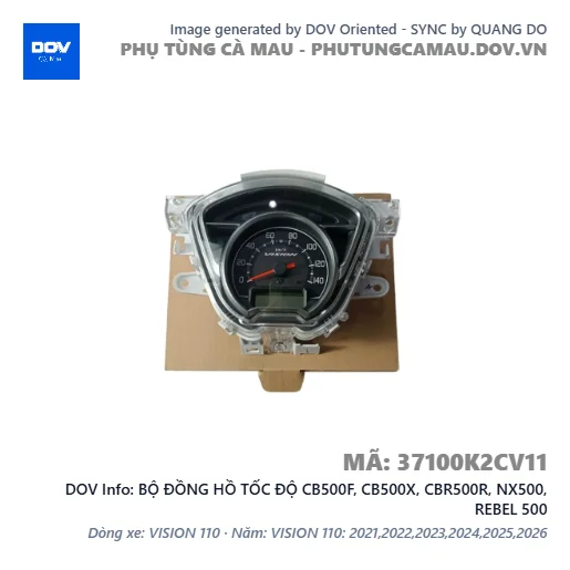 BỘ ĐỒNG HỒ TỐC ĐỘ CB500F, CB500X, CBR500R, NX500, REBEL 500 — 37100K2CV11