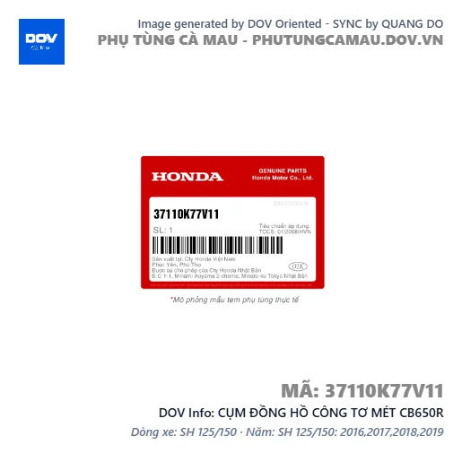 CỤM ĐỒNG HỒ CÔNG TƠ MÉT CB650R — 37110K77V11