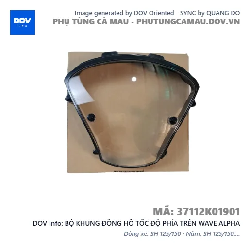 BỘ KHUNG ĐỒNG HỒ TỐC ĐỘ PHÍA TRÊN WAVE ALPHA — 37112K01901