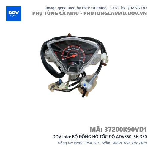 BỘ ĐỒNG HỒ TỐC ĐỘ ADV350, SH 350 — 37200K90VD1