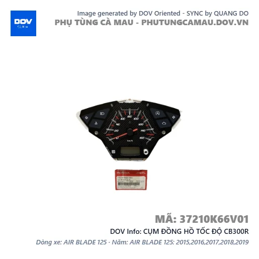 CỤM ĐỒNG HỒ TỐC ĐỘ CB300R — 37210K66V01