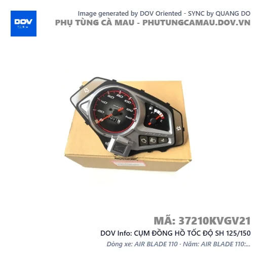 CỤM ĐỒNG HỒ TỐC ĐỘ SH 125/150 — 37210KVGV21