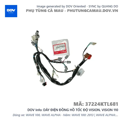 DÂY ĐIỆN ĐỒNG HỒ TỐC ĐỘ VISION, VISION 110 — 37224KTL681