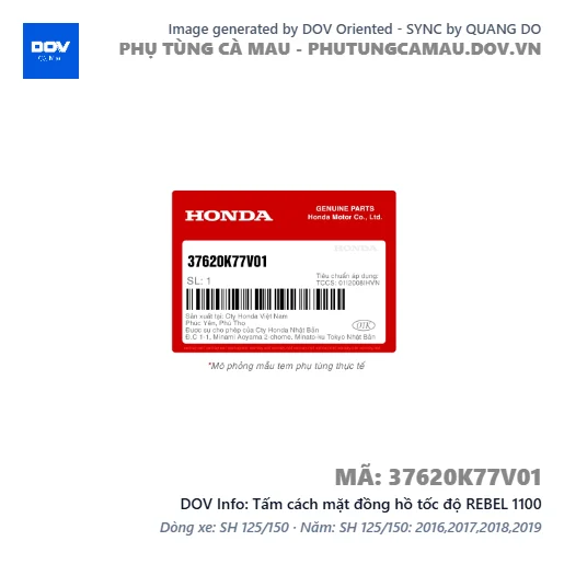 Tấm cách mặt đồng hồ tốc độ REBEL 1100 — 37620K77V01