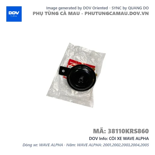 CÒI XE WAVE ALPHA — 38110KRS860