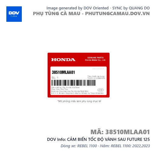 CẢM BIẾN TỐC ĐỘ VÀNH SAU FUTURE 125 — 38510MLAA01