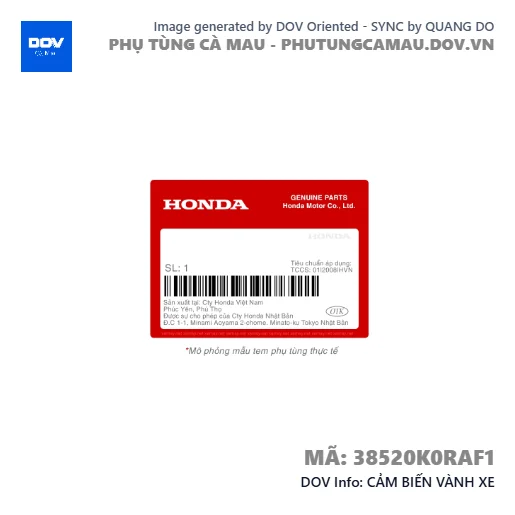 CẢM BIẾN VÀNH XE  — 38520K0RAF1