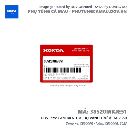 CẢM BIẾN TỐC ĐỘ VÀNH TRƯỚC ADV350 — 38520MKJE51