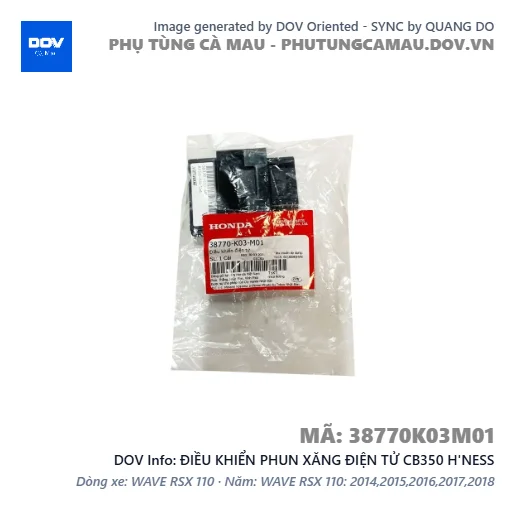 ĐIỀU KHIỂN PHUN XĂNG ĐIỆN TỬ CB350 H'NESS — 38770K03M01