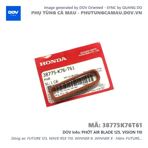 PHỚT AIR BLADE 125, VISION 110 — 38775K76T61