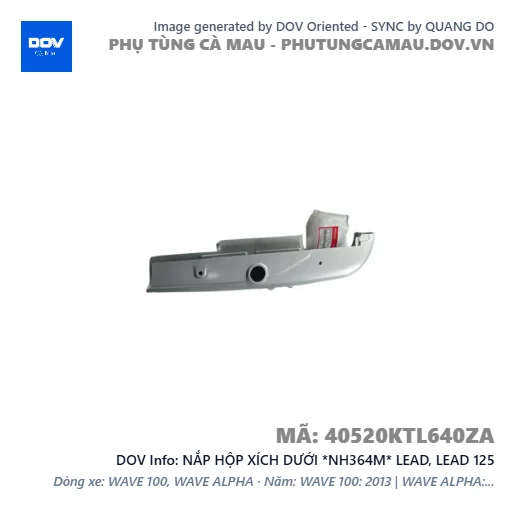 NẮP HỘP XÍCH DƯỚI *NH364M* LEAD, LEAD 125 — 40520KTL640ZA