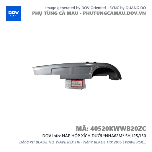 NẮP HỘP XÍCH DƯỚI *NHA62M* SH 125/150 — 40520KWWB20ZC
