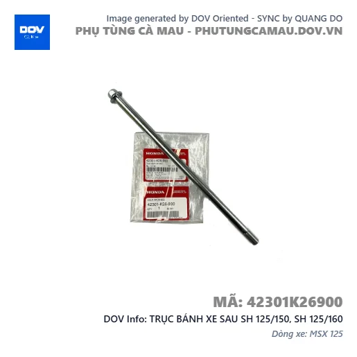 TRỤC BÁNH XE SAU SH 125/150, SH 125/160 — 42301K26900