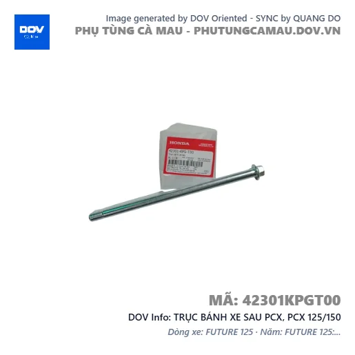 TRỤC BÁNH XE SAU PCX, PCX 125/150 — 42301KPGT00