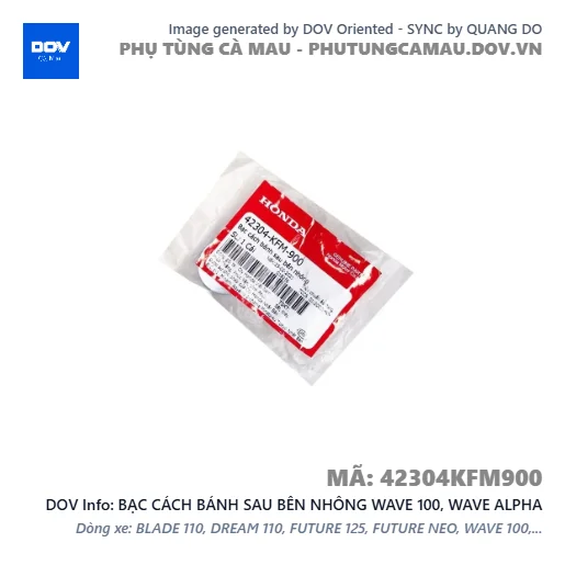 BẠC CÁCH BÁNH SAU BÊN NHÔNG WAVE 100, WAVE ALPHA — 42304KFM900