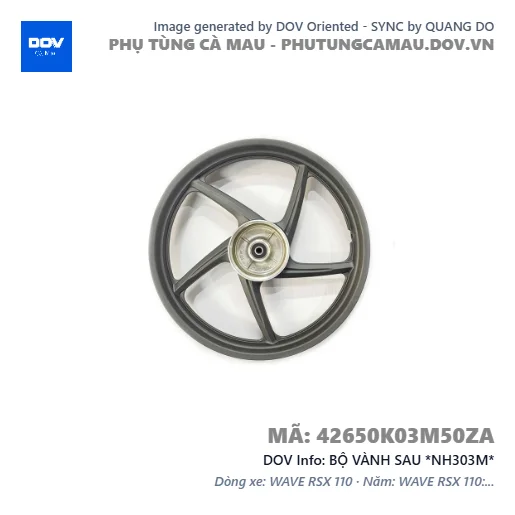 BỘ VÀNH SAU *NH303M*  — 42650K03M50ZA