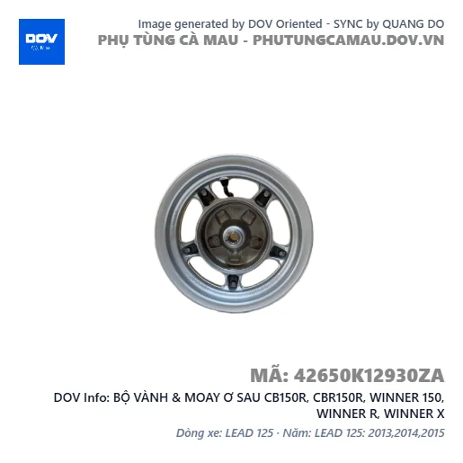 BỘ VÀNH & MOAY Ơ SAU CB150R, CBR150R, WINNER 150, WINNER R, WINNER X — 42650K12930ZA