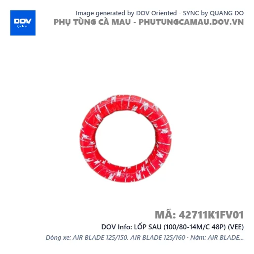 LỐP SAU (100/80-14M/C 48P) (VEE) — 42711K1FV01