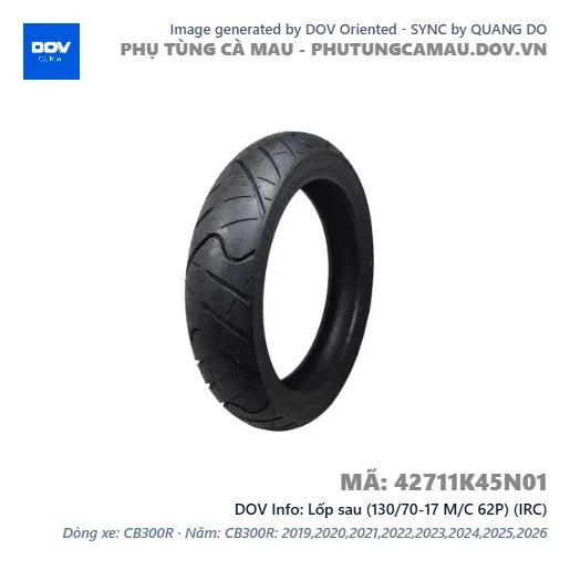 Lốp sau (130/70-17 M/C 62P) (IRC)  — 42711K45N01