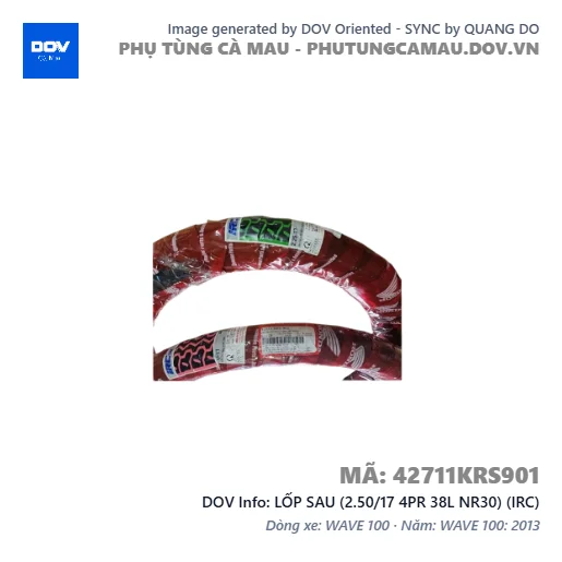 LỐP SAU (2.50/17 4PR 38L NR30) (IRC)  — 42711KRS901