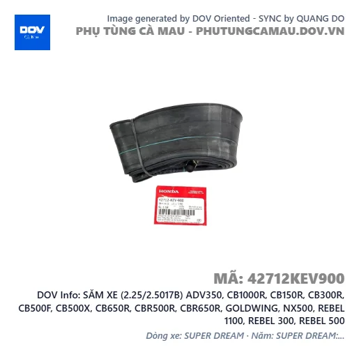 SĂM XE (2.25/2.5017B) ADV350, CB1000R, CB150R, CB300R, CB500F, CB500X, CB650R, CBR500R, CBR650R, GOLDWING, NX500, REBEL 1100, REBEL 300, REBEL 500 — 42712KEV900