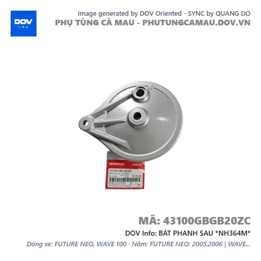 BÁT PHANH SAU *NH364M*  — 43100GBGB20ZC
